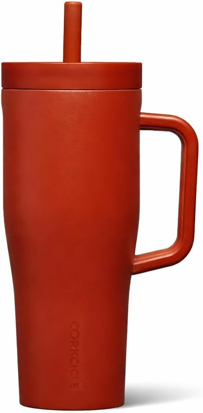 Cruiser Insulated Tumbler - Stainless Steel Tumbler with Handle & Straw, Triple Insulated for Cold Drinks, Leak Proof & Spill Proof, Cupholder Friendly, BPA-Free - 22oz - Solar Circuit
