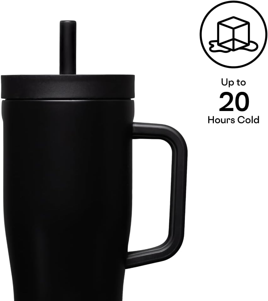 Cruiser Insulated Tumbler - Stainless Steel Tumbler with Handle & Straw, Triple Insulated for Cold Drinks, Leak Proof & Spill Proof, Cupholder Friendly, BPA-Free - 22oz - Solar Circuit