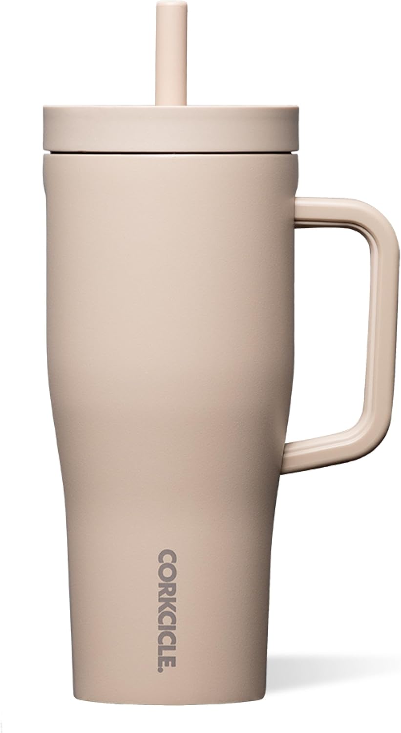 Cruiser Insulated Tumbler - Stainless Steel Tumbler with Handle & Straw, Triple Insulated for Cold Drinks, Leak Proof & Spill Proof, Cupholder Friendly, BPA-Free - 22oz - Solar Circuit