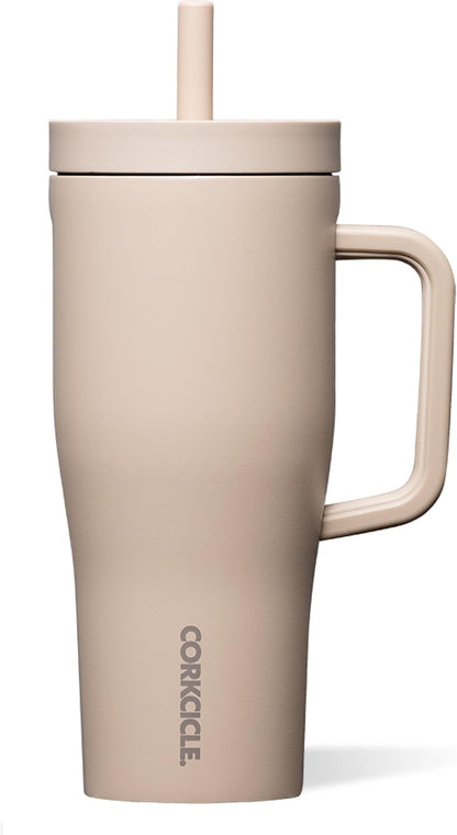Cruiser Insulated Tumbler - Stainless Steel Tumbler with Handle & Straw, Triple Insulated for Cold Drinks, Leak Proof & Spill Proof, Cupholder Friendly, BPA-Free - 22oz - Solar Circuit