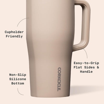 Cruiser Insulated Tumbler - Stainless Steel Tumbler with Handle & Straw, Triple Insulated for Cold Drinks, Leak Proof & Spill Proof, Cupholder Friendly, BPA-Free - 22oz - Solar Circuit