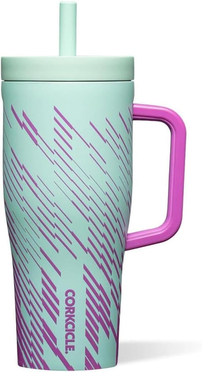 Cruiser Insulated Tumbler - Stainless Steel Tumbler with Handle & Straw, Triple Insulated for Cold Drinks, Leak Proof & Spill Proof, Cupholder Friendly, BPA-Free - 22oz - Solar Circuit