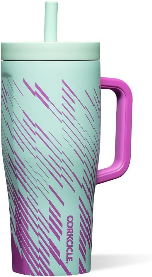Cruiser Insulated Tumbler - Stainless Steel Tumbler with Handle & Straw, Triple Insulated for Cold Drinks, Leak Proof & Spill Proof, Cupholder Friendly, BPA-Free - 22oz - Solar Circuit