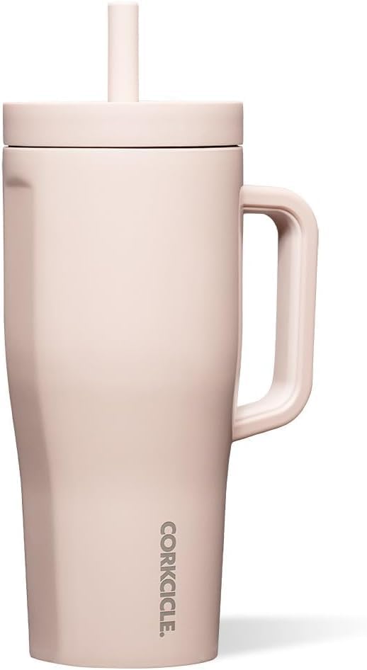 Cruiser Insulated Tumbler - Stainless Steel Tumbler with Handle & Straw, Triple Insulated for Cold Drinks, Leak Proof & Spill Proof, Cupholder Friendly, BPA-Free - 22oz - Solar Circuit