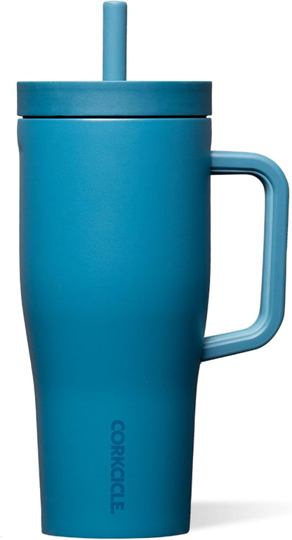Cruiser Insulated Tumbler - Stainless Steel Tumbler with Handle & Straw, Triple Insulated for Cold Drinks, Leak Proof & Spill Proof, Cupholder Friendly, BPA-Free - 22oz - Solar Circuit