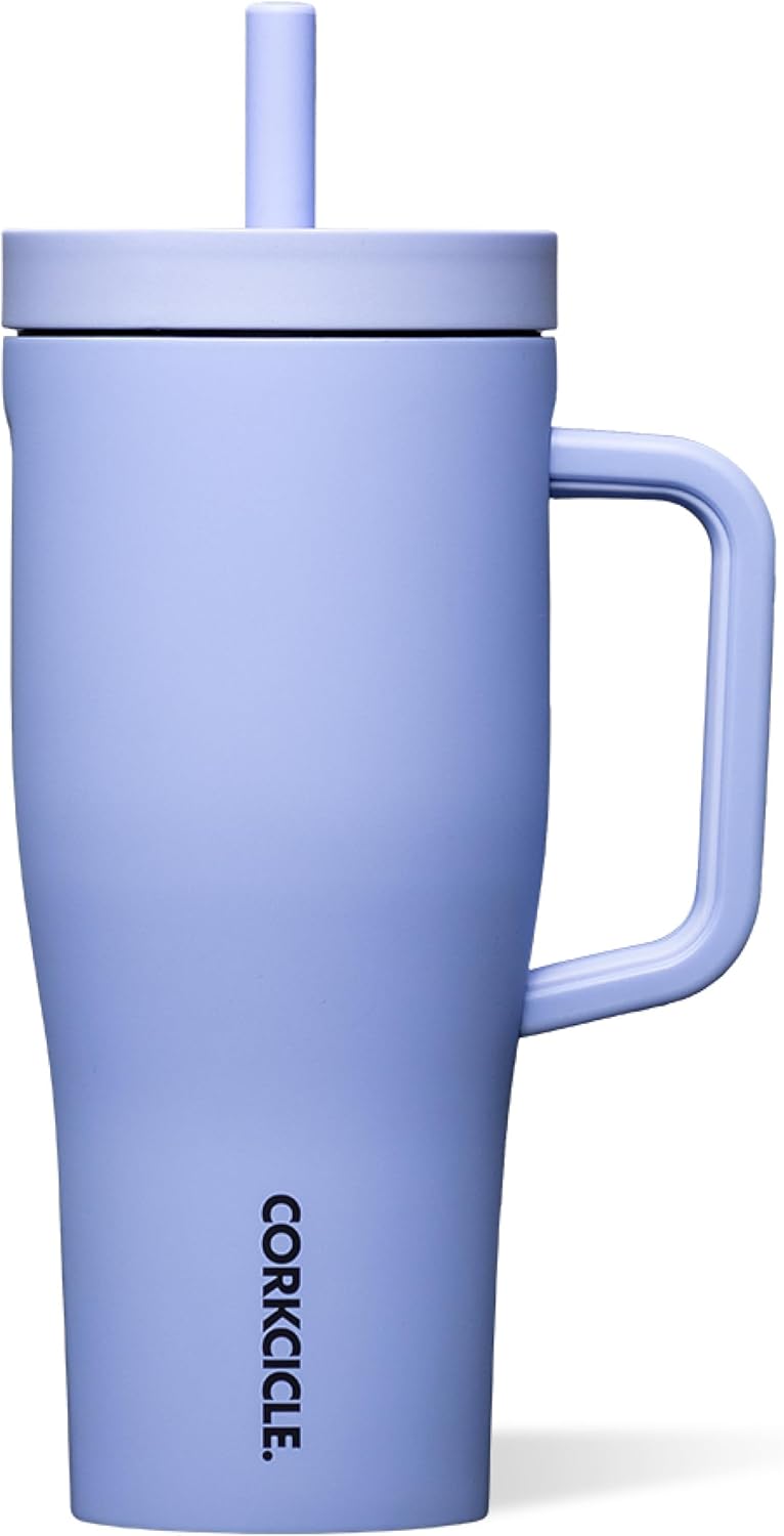 Cruiser Insulated Tumbler - Stainless Steel Tumbler with Handle & Straw, Triple Insulated for Cold Drinks, Leak Proof & Spill Proof, Cupholder Friendly, BPA-Free - 22oz - Solar Circuit