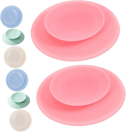8pcs Silicone Tableware Sucker Double Sided Suction Cups Nonslip Plates Bowls Suction Pads for Kids Elderly Dining Table Supplies
