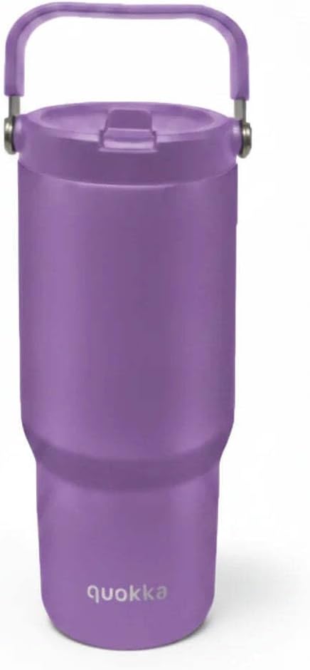 Quokka Core Amethyst Purple 850ml Tumbler - Ergonomic Handle - Integrated Comfortable Spout - Double Wall Stainless Steel - Thermal Reusable