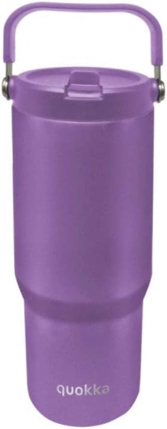 Quokka Core Amethyst Purple 850ml Tumbler - Ergonomic Handle - Integrated Comfortable Spout - Double Wall Stainless Steel - Thermal Reusable