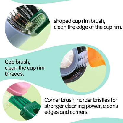 Baby Bottle Brush Cleaner,5 in 1 Water Bottle Cleaner Brushes for Cleaning