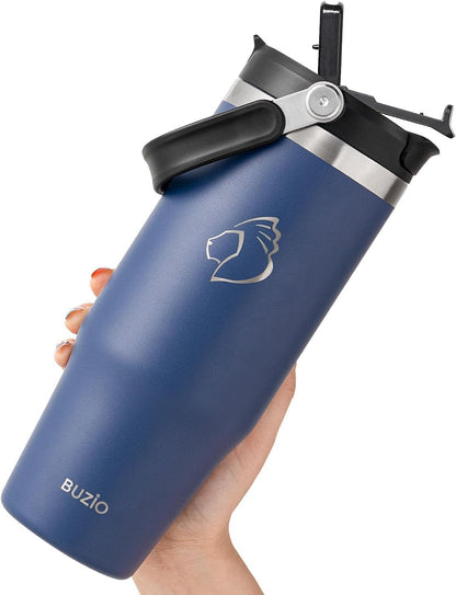 40 oz Tumbler with Handle, Insulated Water Bottle with 2-in-1 Lid | Fits in Cup Holder, Stainless Steel, Coffee Thermo Mug, 48 Hrs Cold, Leakproof Drinking Cups with Lid and Straw