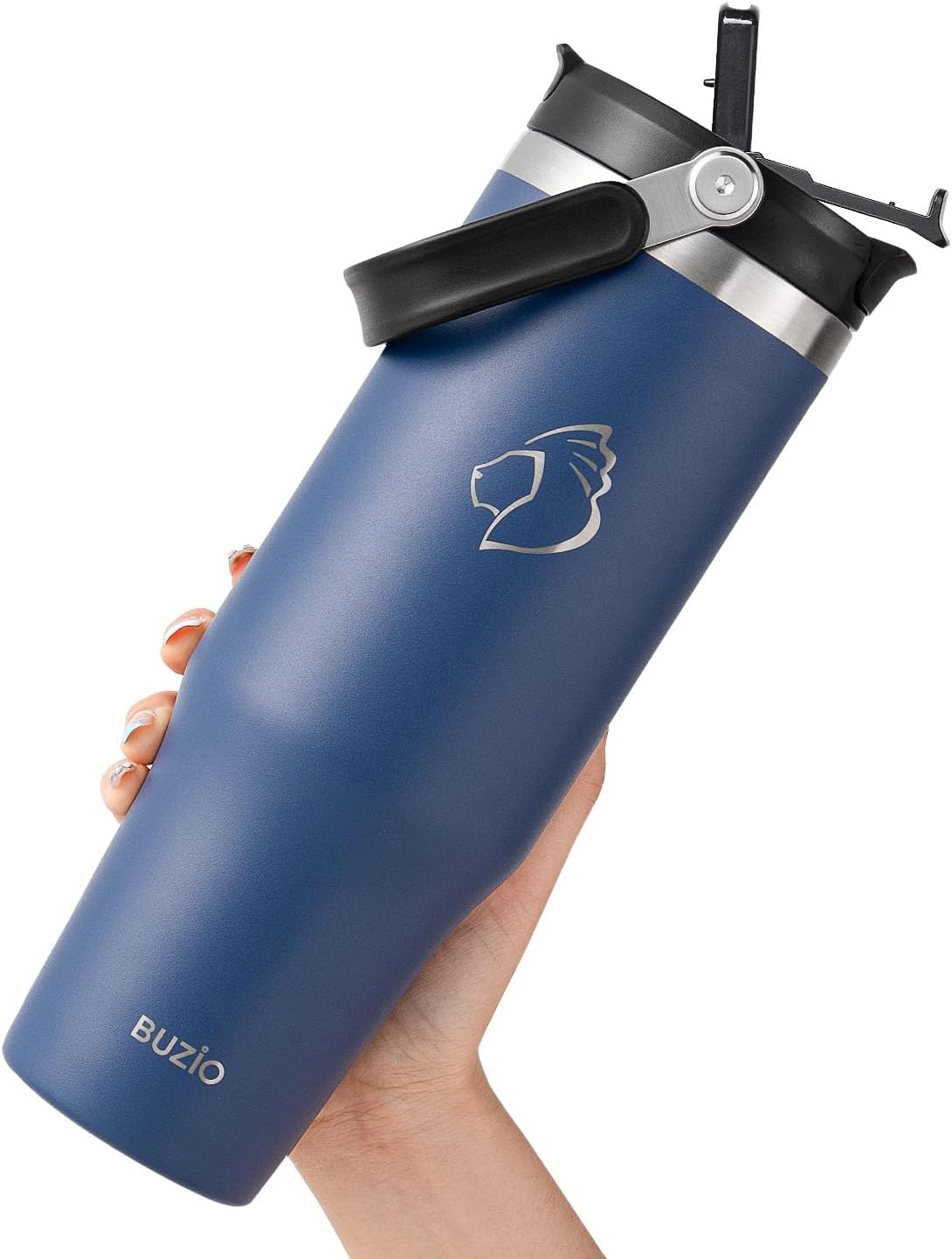 40 oz Tumbler with Handle, Insulated Water Bottle with 2-in-1 Lid | Fits in Cup Holder, Stainless Steel, Coffee Thermo Mug, 48 Hrs Cold, Leakproof Drinking Cups with Lid and Straw