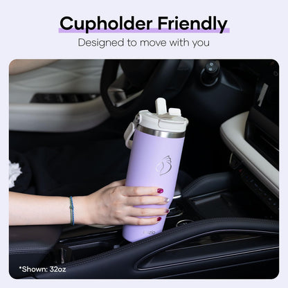 40 oz Tumbler with Handle, Insulated Water Bottle with 2-in-1 Lid | Fits in Cup Holder, Stainless Steel, Coffee Thermo Mug, 48 Hrs Cold, Leakproof Drinking Cups with Lid and Straw