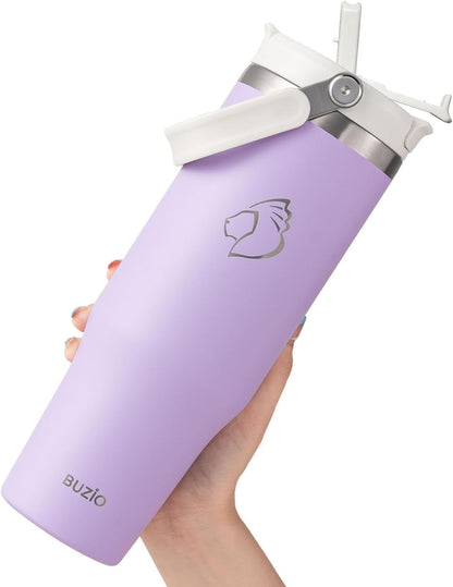40 oz Tumbler with Handle, Insulated Water Bottle with 2-in-1 Lid | Fits in Cup Holder, Stainless Steel, Coffee Thermo Mug, 48 Hrs Cold, Leakproof Drinking Cups with Lid and Straw