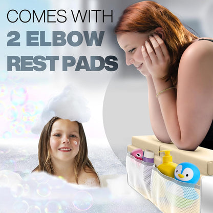 Bath Kneeler and Elbow Rest Pad Set, Kneeling Mat for Baby Bathing