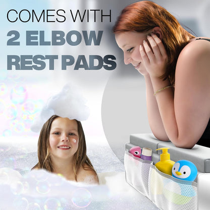 Bath Kneeler and Elbow Rest Pad Set, Kneeling Mat for Baby Bathing