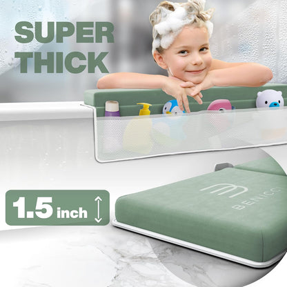 Bath Kneeler and Elbow Rest Pad Set, Kneeling Mat for Baby Bathing