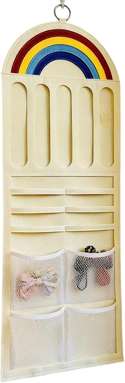 Hair Bow Organizer- Hanging Storage System, Wall Bags with Mesh