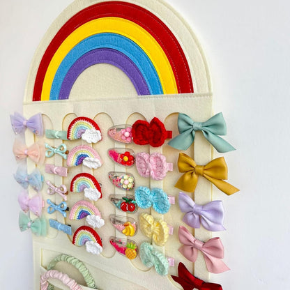 Hair Bow Organizer- Hanging Storage System, Wall Bags with Mesh
