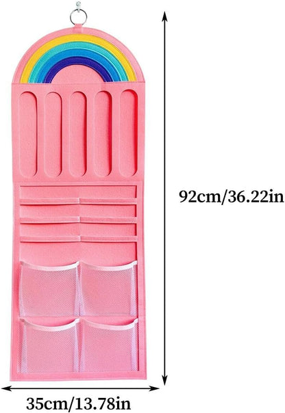 Hair Bow Organizer- Hanging Storage System, Wall Bags with Mesh