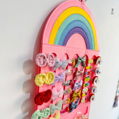 Hair Bow Organizer- Hanging Storage System, Wall Bags with Mesh