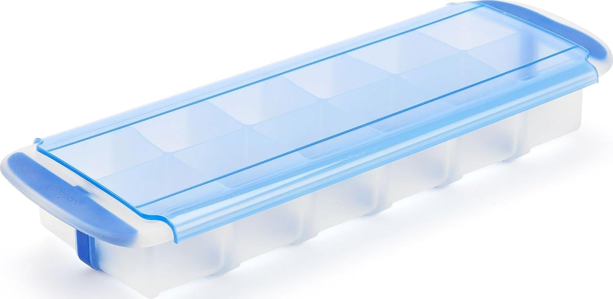Touch Prep and Freeze Ice Tray, 2-oz. Cubes, Stackable with Slide-off Cover