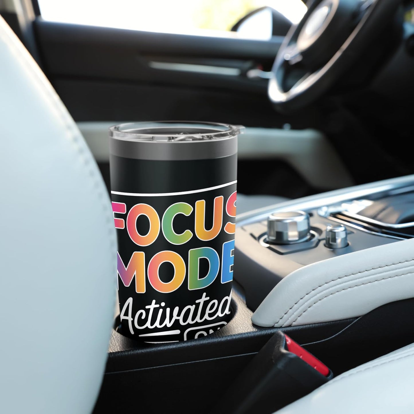 Activated Focus Mode Colorful Typography Stainless Steel Insulated Tumbler
