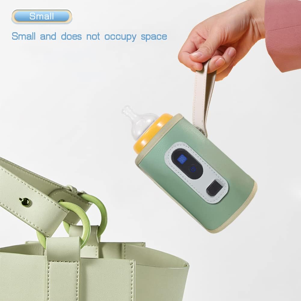 Portable Bottle Warmer Insulation Cover, Baby Milk Heat Keeper With Temperature Adjustment, USB Warmer for Car Travel