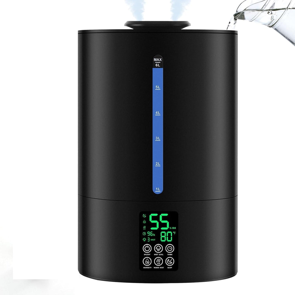 6L Warm & Cool Mist Humidifiers for Bedroom,Large Room,Plants
