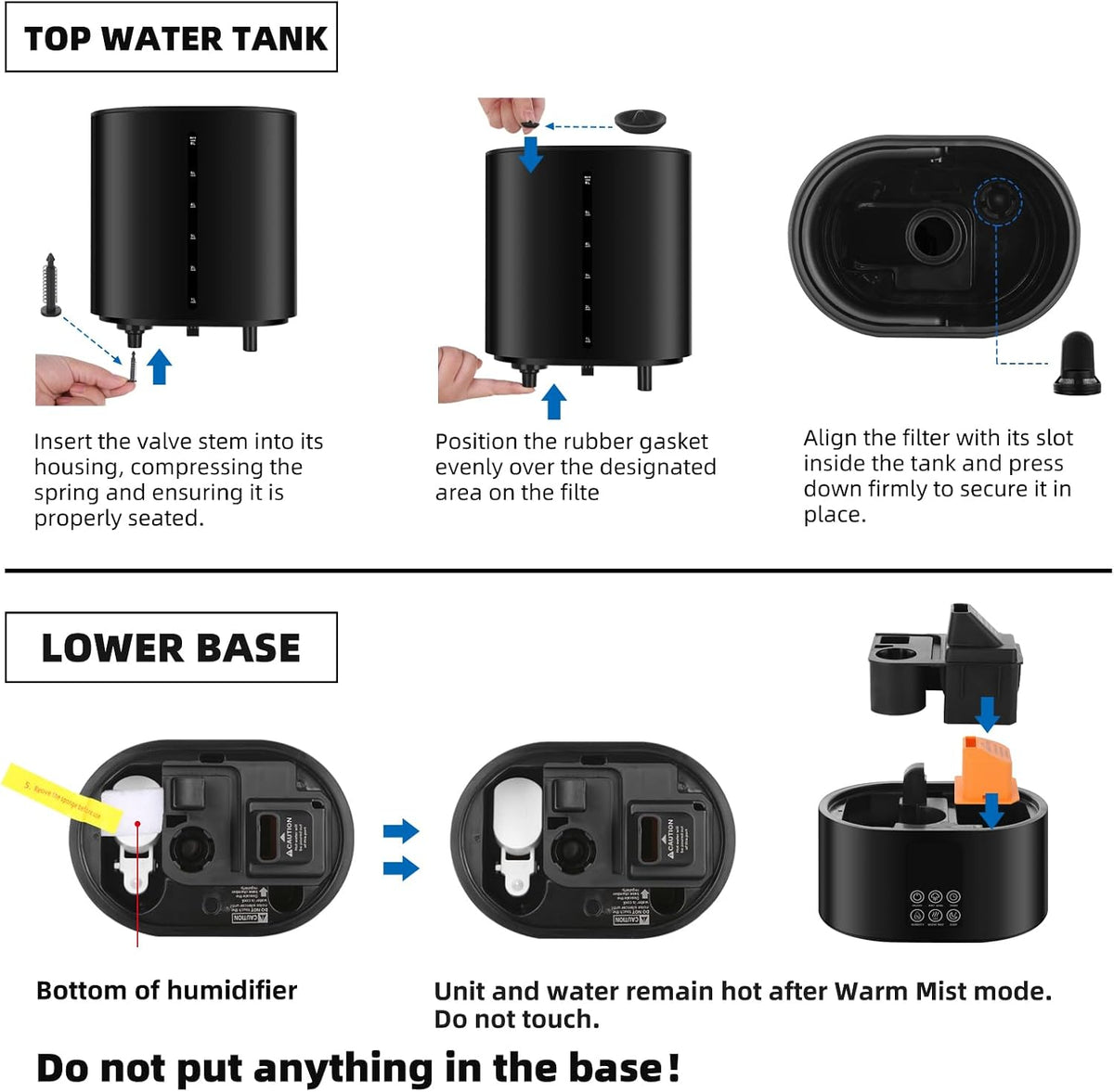 6L Warm & Cool Mist Humidifiers for Bedroom,Large Room,Plants
