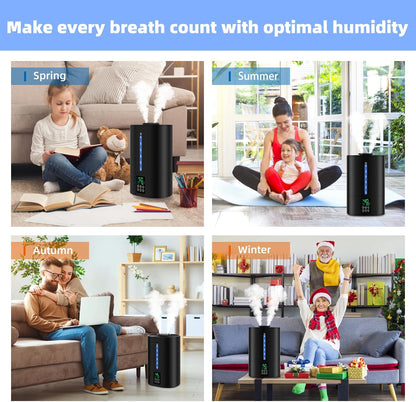 6L Warm & Cool Mist Humidifiers for Bedroom,Large Room,Plants