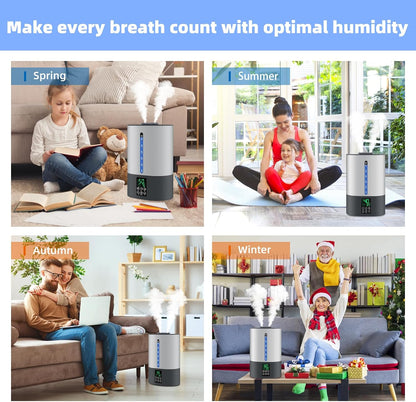6L Warm & Cool Mist Humidifiers for Bedroom,Large Room,Plants