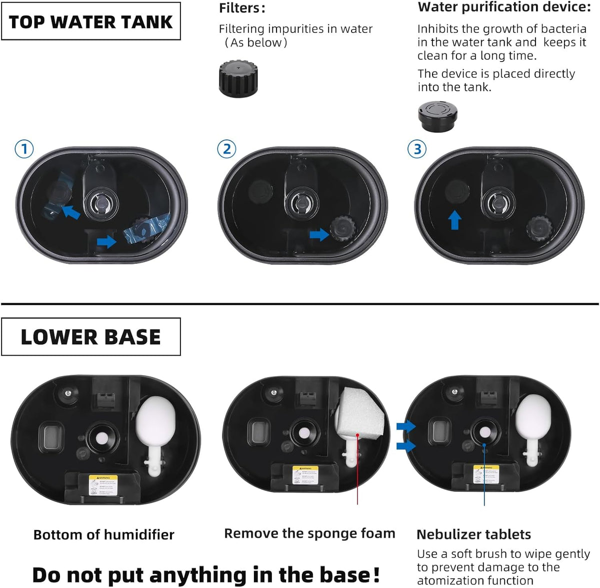 6L Warm & Cool Mist Humidifiers for Bedroom,Large Room,Plants