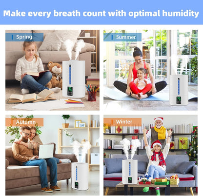 6L Warm & Cool Mist Humidifiers for Bedroom,Large Room,Plants