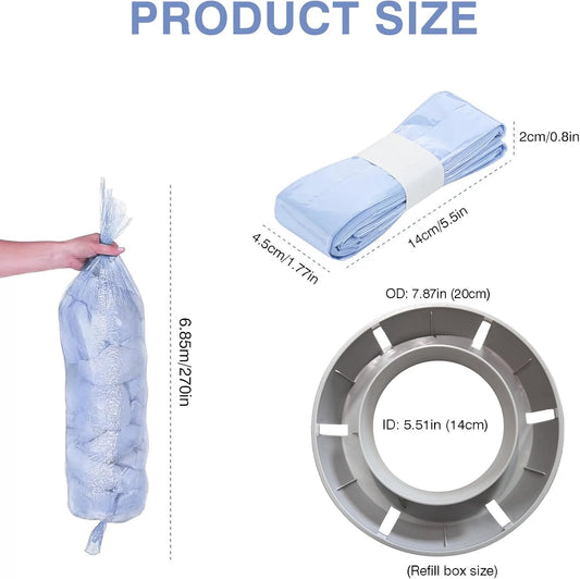 Diaper Pail Refills Compatible with Bellababy Diaper Pails Lavender Scent, 8 Pack(270 inches/pcs)