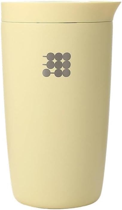 Coffee Mug 12oz, Smart Lid Stainless Steel – Sand | Ceramic Interior, Leak-Proof Design