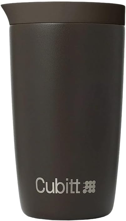 Coffee Mug 12oz, Smart Lid Stainless Steel – Sand | Ceramic Interior, Leak-Proof Design