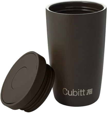 Coffee Mug 12oz, Smart Lid Stainless Steel – Sand | Ceramic Interior, Leak-Proof Design