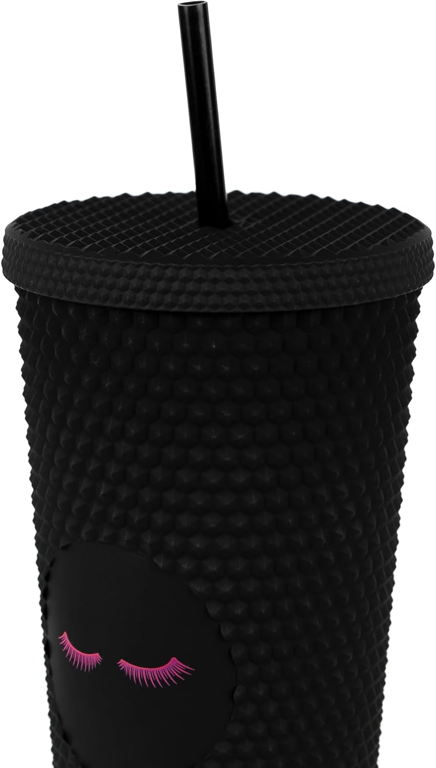 24oz Studded Tumblers | Insulated Double Wall | With Screw on Lid and Straw | Cold Beverage | Hand Wash | Mint Green, Focused & Fabulous