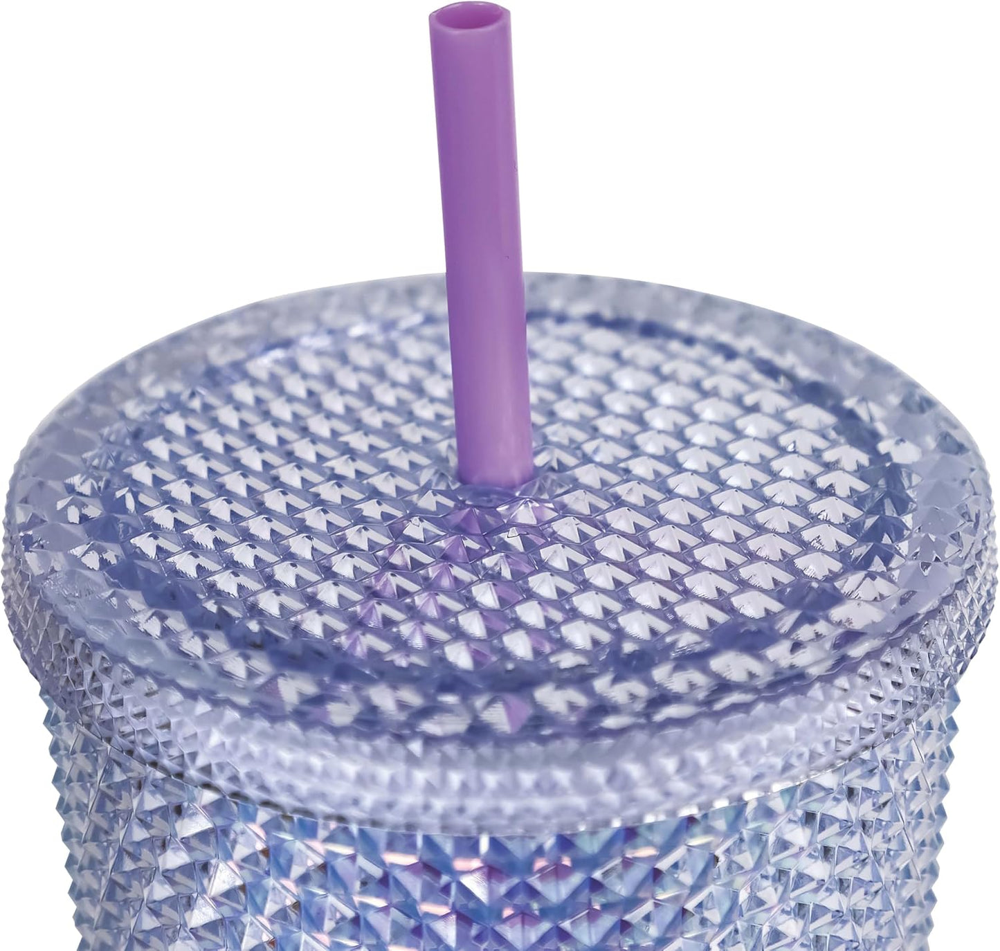 24oz Studded Tumblers | Insulated Double Wall | With Screw on Lid and Straw | Cold Beverage | Hand Wash | Mint Green, Focused & Fabulous