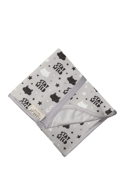 Portable Changing Pad, Soft Padded Waterproof Baby Changing Mat for Diaper Bag, Foldable & Wipe Clean, 27.5"×15.8", Compact Travel Mat for Newborns, Elephant Design, Made in Turkey