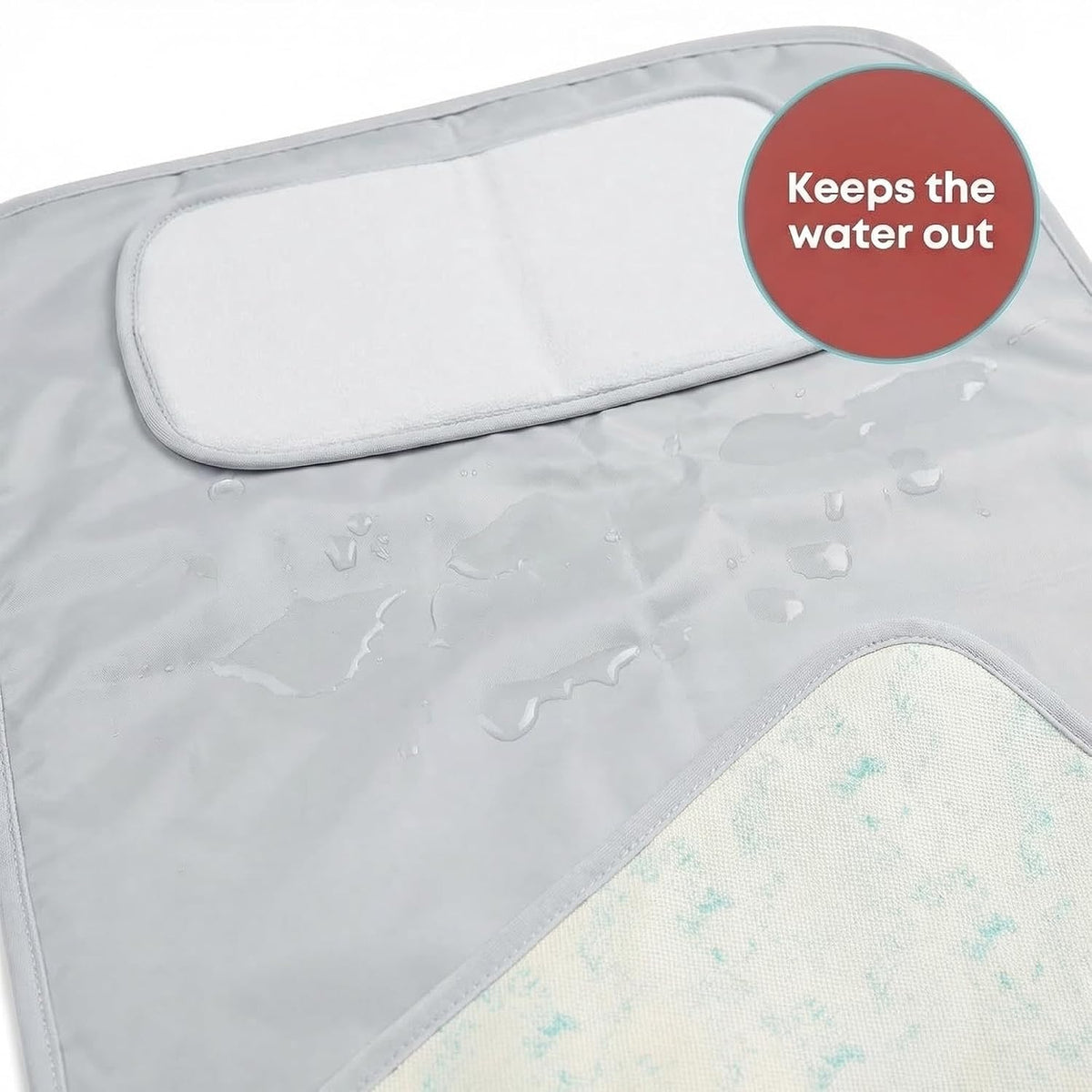 Portable Changing Pad, Soft Padded Waterproof Baby Changing Mat for Diaper Bag, Foldable & Wipe Clean, 27.5"×15.8", Compact Travel Mat for Newborns, Elephant Design, Made in Turkey