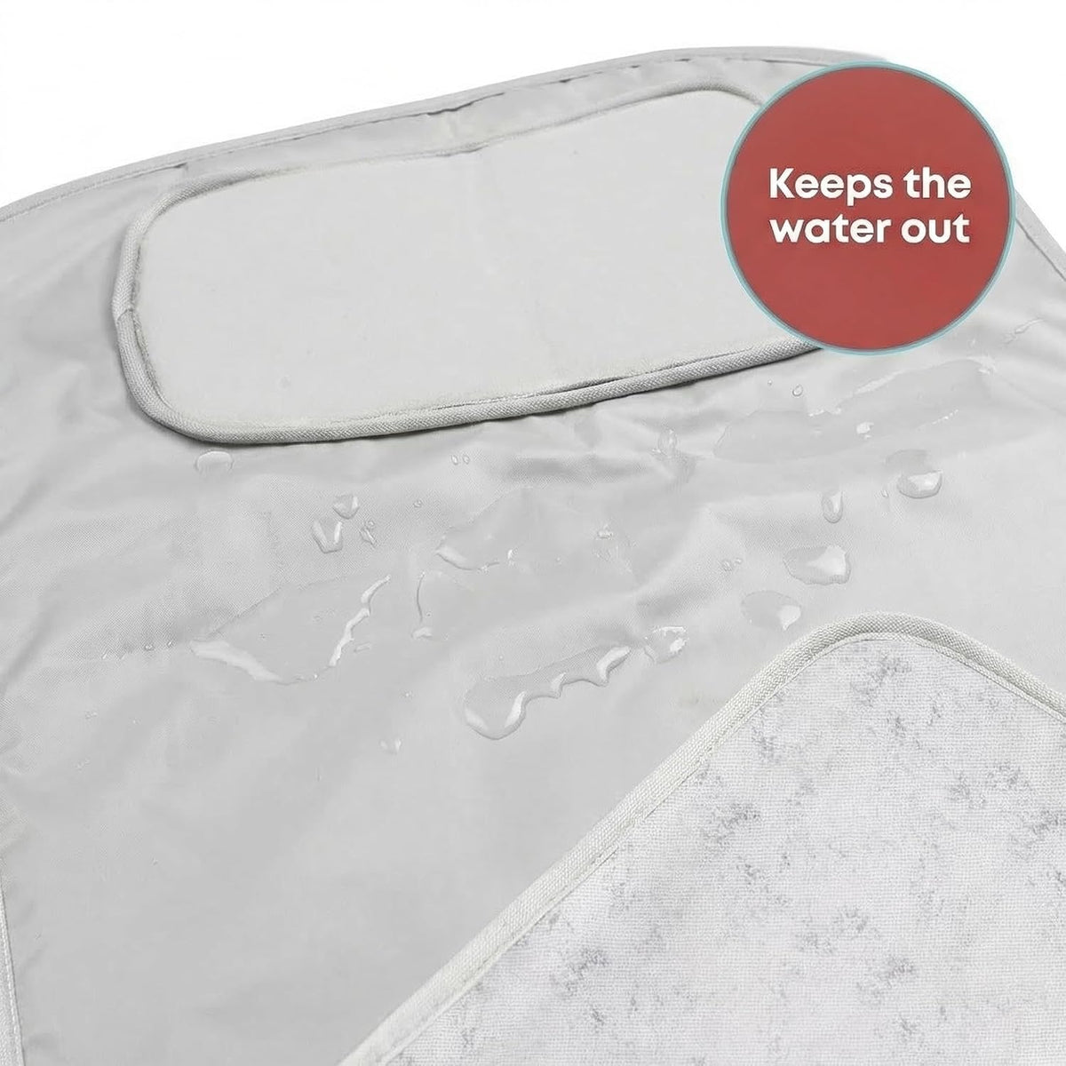 Portable Changing Pad, Soft Padded Waterproof Baby Changing Mat for Diaper Bag, Foldable & Wipe Clean, 27.5"×15.8", Compact Travel Mat for Newborns, Elephant Design, Made in Turkey