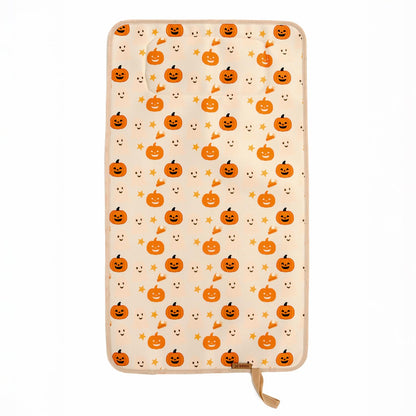Portable Changing Pad, Soft Padded Waterproof Baby Changing Mat for Diaper Bag, Foldable & Wipe Clean, 27.5"×15.8", Compact Travel Mat for Newborns, Elephant Design, Made in Turkey