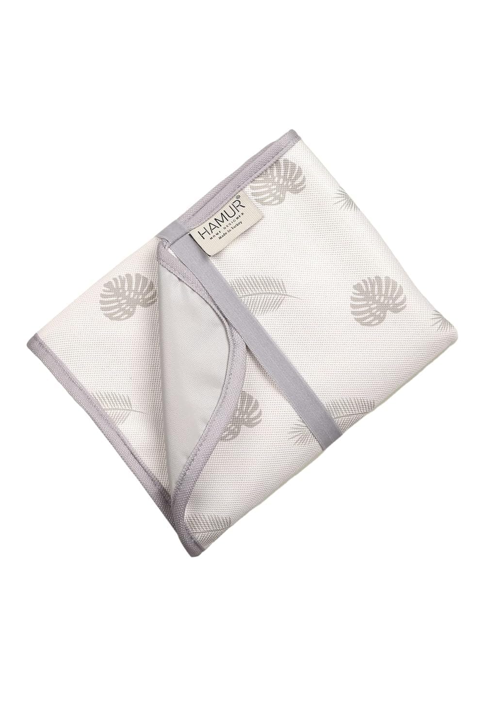 Portable Changing Pad, Soft Padded Waterproof Baby Changing Mat for Diaper Bag, Foldable & Wipe Clean, 27.5"×15.8", Compact Travel Mat for Newborns, Elephant Design, Made in Turkey