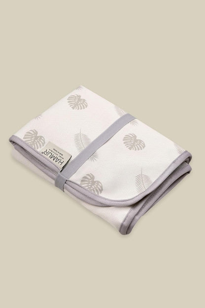 Portable Changing Pad, Soft Padded Waterproof Baby Changing Mat for Diaper Bag, Foldable & Wipe Clean, 27.5"×15.8", Compact Travel Mat for Newborns, Elephant Design, Made in Turkey