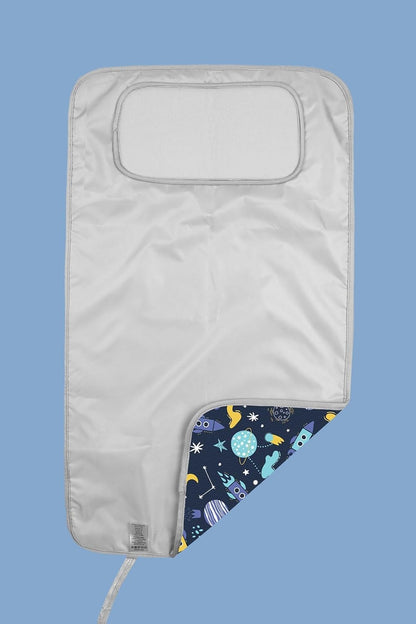 Portable Changing Pad, Soft Padded Waterproof Baby Changing Mat for Diaper Bag, Foldable & Wipe Clean, 27.5"×15.8", Compact Travel Mat for Newborns, Elephant Design, Made in Turkey