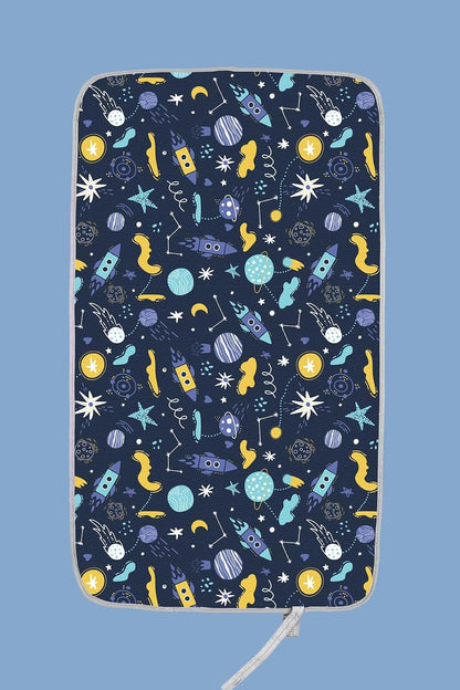 Portable Changing Pad, Soft Padded Waterproof Baby Changing Mat for Diaper Bag, Foldable & Wipe Clean, 27.5"×15.8", Compact Travel Mat for Newborns, Elephant Design, Made in Turkey