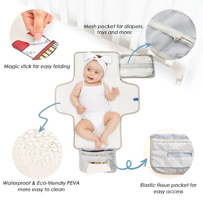Seagull Lighthouse Pattern Portable Diaper Changing Pad Pram