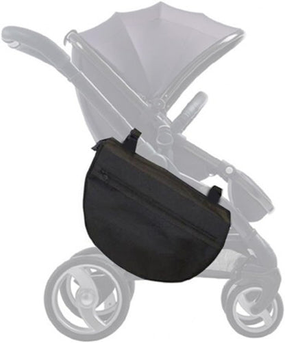 Insulated Stroller Organizer, Side Sling Stroller Saddle Bag, Black - Premium Insulated and Durable Gray Film Lining